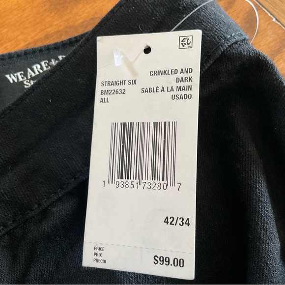 NWT Buffalo David Bitton Crinkled Straight Six Men’s Jeans Sz 42 x 34 - Picture 16 of 16